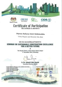 Unity repair and remedy Certification