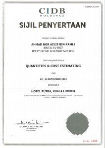 Unity repair and remedy Certification